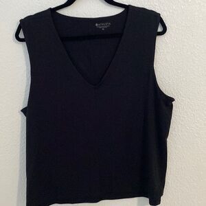 Athleta- Black tank with high rise back detail- Size XL